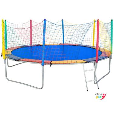 Imagem de Cama Elástica 3,05M ChicoPlay Lona Azul Nacional Com Emenda