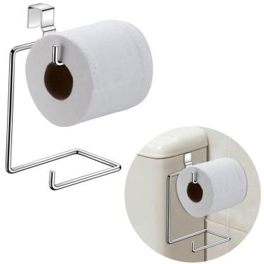 Imagem de Porta Papel Higiênico Papeleira Rolo Suporte Banheiro Metal