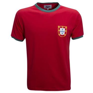 Imagem de Camisa Portugal 1960 Liga Retrô  Vermelha Gg