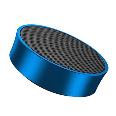 Imagem de Alto-falante Bluetooth - Microfone embutido sem fio mini pesado 65 mm chifre 3 cm corpo fino alcance 10 m 6h tempo de reprodução, azul
