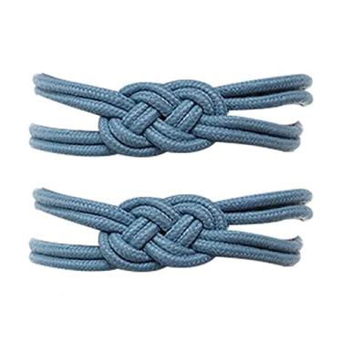 Imagem de 2 peças cortina tieback à prova de ferrugem sem perfuração corda de algodão tecido à mão fivela de cortina para casa, azul, federação russa