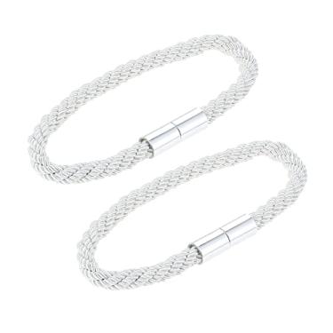 Imagem de 2 peças prendedores de cortina magnética prendedores de gravata prendedores de fivela hastes de cortina acessórios cortinas de quarto decoração de cortina, branco, 4 peças
