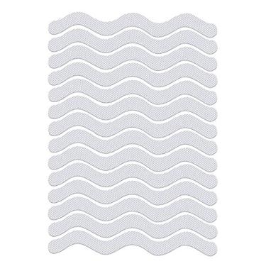 Imagem de SHENGANG 24 peças em forma de s tiras antiderrapantes tiras de segurança à prova d'água adesivos de chuveiro fita antiderrapante autoadesiva para banheira escadas piso, claro, 18x1,3 cm