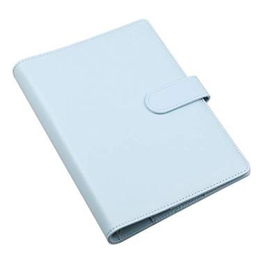 Imagem de Capa recarregável para notebook Senrise A5 de couro macio anel protetor de caderno com bolsos para presente diário feito à mão diário personalizado diário, HA0433BU, Azul, 17.5x23cm