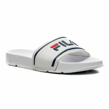 Imagem de Chinelo Slide Fila Drifter Stripes Masculino - Branco E Marinho