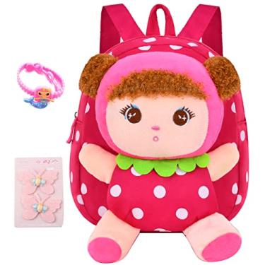 Imagem de (Pink) - Little-Sweet Cute Kids Toddler Backpack Plush Toy Backpack Snack Travel Bag Pre-School bags For Girls 1-5years (pink)