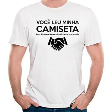 Imagem de Camiseta interação social camisa antissocial divertida Cor:Preto com Cinza;Tamanho:GG