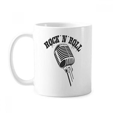 Imagem de Microfone Illustrate Music Caneca Padrão Simples Cerâmica Cerâmica Café Porcelana Utensílios de Mesa