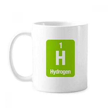 Imagem de H Hydrogen Chemical Element Caneca cerâmica cerâmica café porcelana xícara louça
