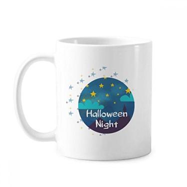 Imagem de Caneca The Sky Of Halloween Night cerâmica xícara de café porcelana louça