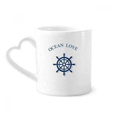 Imagem de Leme oceano amor mar vela azul caneca café cerâmica copo coração vidro
