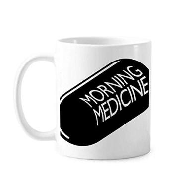 Imagem de Morning Medicine Quote Art Deco Presente Caneca Moda Cerâmica Café Porcelana Utensílios de Mesa