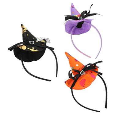 Chapéu de bruxa de Halloween, chapéu de bruxa de feltro feito à mão chapéu  de bruxa ajustável adereços de cosplay chapéu de bruxa fantasia de  Halloween para baile de máscaras e uso