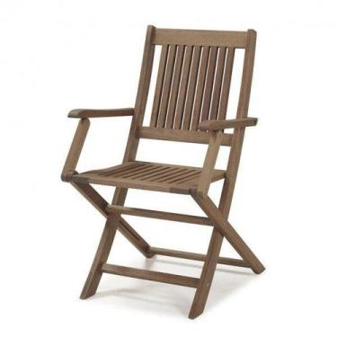 Imagem de Cadeira Dobrável Em Madeira Maciça Com Braços Primavera Casa E Jardim