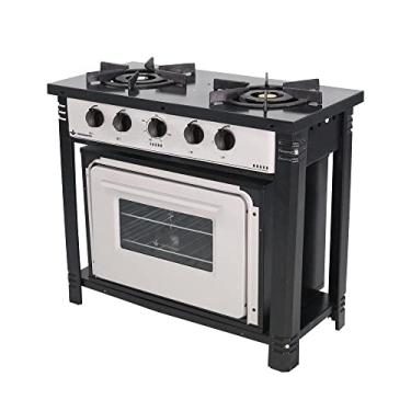 Imagem de Fogão Industrial com Forno 2 Bocas Duplas Bravo Br2bf Cinza - Venâncio