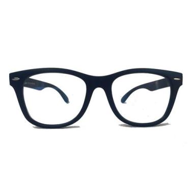 Imagem de Oculos De Grau Infantil Inquebrável Silicone Wayfarer Azul - Stretch
