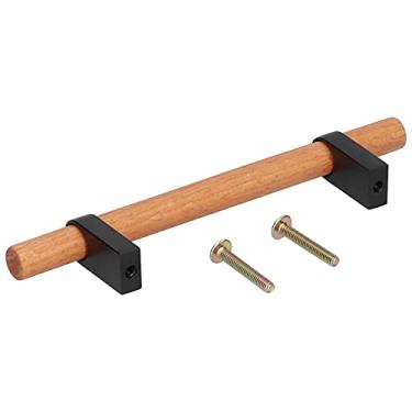 Imagem de Puxador de armário de compras, puxador de porta de pinho de ferragens para móveis, puxador de porta simples moderno para armários para armários de sapatos para estantes de livros para guarda-roupas (96 poços preto)