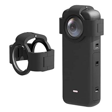Imagem de HUAYUWA Protetor de armação de lente de câmera de plástico atualizado compatível com câmera de ação de 360 graus Insta360 graus acessórios de lente de proteção anti-arranhões Insta360 X3