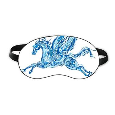 Imagem de Blue Horse Wing Animal Art Grain Sleep Eye Shield Soft Night Vlindfold Shade Cover