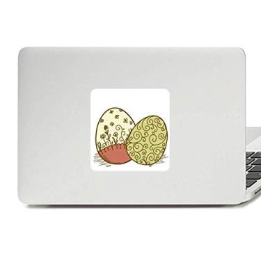 Imagem de Adesivo de vinil Paster para laptop com estampa de ovo de flor de páscoa para decoração de PC