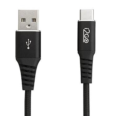 Imagem de Cabo USB-C I2GO 2m 3A Nylon Trançado Preto - I2GO PRO