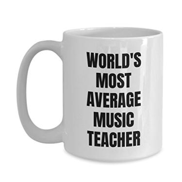 Imagem de Caneca para professor de música - Caneca de café - Professor de música mais médio do mundo - Presentes para professores de música