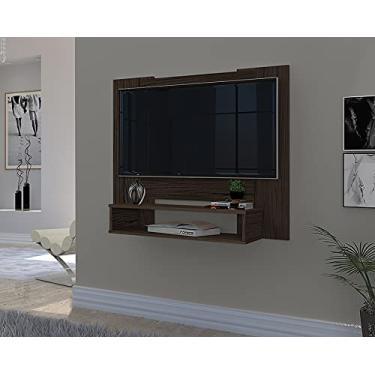 Imagem de DULLAR Móveis Painel Veneza para TV até 50 Polegadas Malbec - 1 Prateleira de Parede Moderno com Nicho para Aparatos Eletrônicos