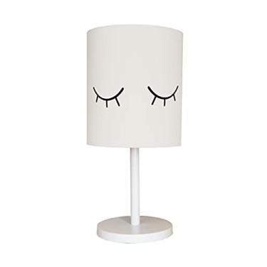 Imagem de Abajur Infantil Olhinho Base Branca Cúpula 20x43 Cor: Branco