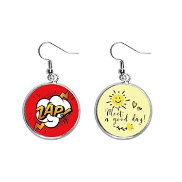 Imagem de Boom Exclamation Zap Art Deco Presente Fashion Ear Drop Sun Flower Brinco Joia Fashion
