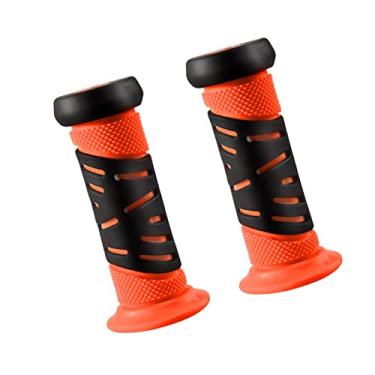 Imagem de UGPLM Punhos de alça de bicicleta para crianças, punhos de guidão de bicicleta antiderrapantes, leves, de, para meninas e meninos, bicicletas, laranja