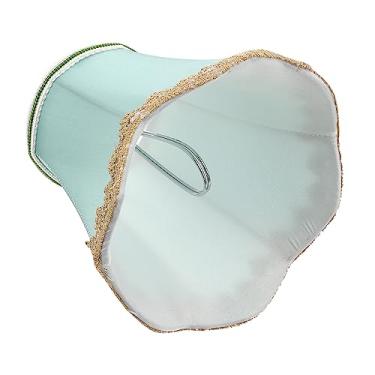 Imagem de LALAFINA 1 peça sino abajur pano abajur estilo europeu abajur juta clipe lustre abajur abajur para casa quarto de hotel, verde