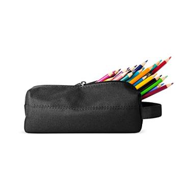 Imagem de Simple Modern Estojo de lápis, bolsa, caixa para escola | Organizador de bolsas duráveis para crianças, para escritório, maquiagem e materiais de viagem | Coleção Hudson | Preto meia-noite