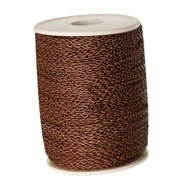 Imagem de YIJU Corrente de elos, correntes de colar, extensões de artesanato diy, acessórios, descobertas, correntes de joias, carretel de corrente para fazer, cor bronze