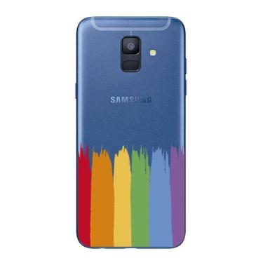 Imagem de Capa Case Capinha Samsung Galaxy A6  Arco Iris Pinceladas - Showcase