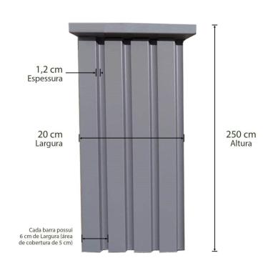 Imagem de Revestimento de Madeira Cinza 5x1,5x250cm Casablanca - caixa com 0,5 Unidade -  Cinza