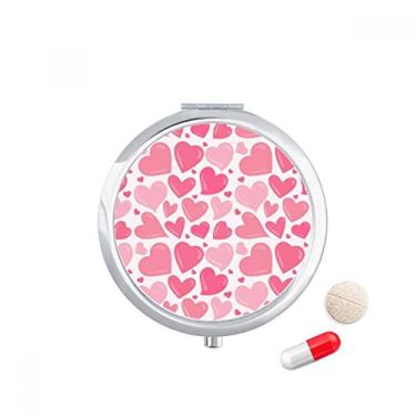 Imagem de Caixa de comprimidos de bolso rosa fofo para o dia dos namorados, para viagem, remédios e medicamentos, para presente