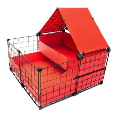 Imagem de Cercado Aramado Casa para Porquinho da Índia 60x60 com Polionda Cercadinho Pet