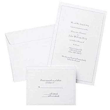 Imagem de Gartner Studios Kit de convite de casamento Border White, 50 unidades (61001)