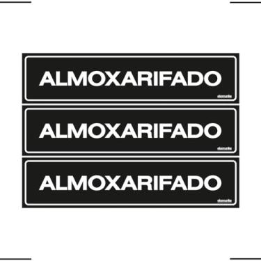 Imagem de Combo 3 Placas De Sinalização Almoxarifado 30x7 Ekomunike - A-408 F9e