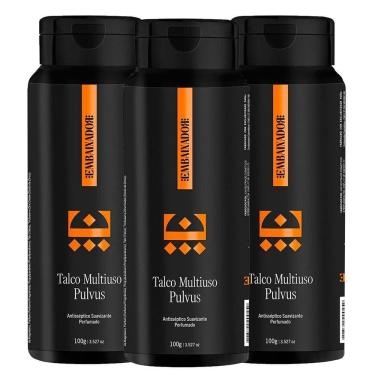 Imagem de Kit 03 Talco Multiuso Pulvus Embaixador 100G