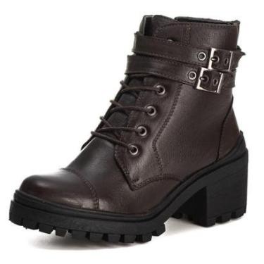 Imagem de Bota Coturno Tratorado Couro Legítimo Conforto Bawmi Feminino-Feminino