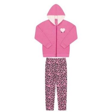 Imagem de Conjunto Bicho Bagunca Calca Molecotton Estampa Onca - 3317-Feminino