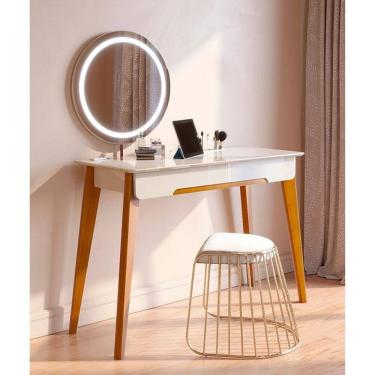 Imagem de Penteadeira Ambiente Jazz Off White com Led - Imcal