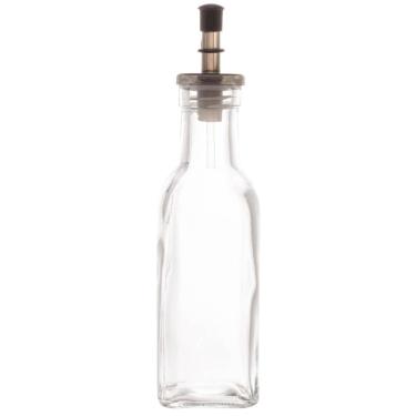 Imagem de Garrafa de Vidro para Azeite com Bico Dosador 200ml Lyor Frasco Tampa Preta Transparente