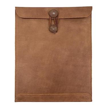 Imagem de Hide & Drink, Porta-documentos de envelope feito à mão de couro de flor integral - Mogno de malte único, Mogno de malte único, Clássico