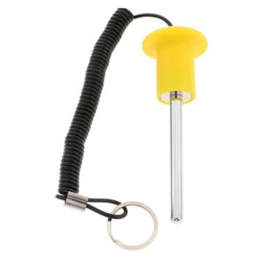 Imagem de Dynwave Pino de pilha de peso, acessórios de substituição, equipamento de exercício, pino seletor de aço inoxidável portátil, Amarelo 8x80mm