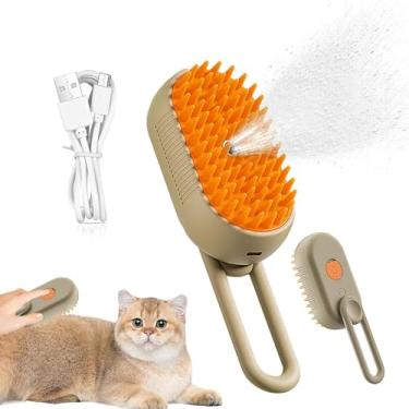 Imagem de Escova Para Gatos A Vapor 3 Em 1 Pente Stea-Autolimpante Escova Vaporizador Pente de Remoção de Pelos Cães E Gatos (Modelo 2)