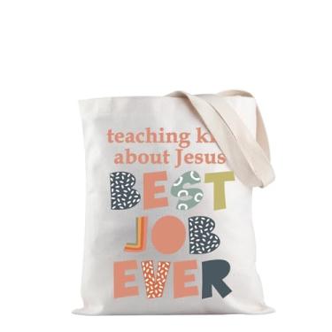 Imagem de JXGZSO Sacola Teaching kids About Jesus Best Job Ever Sacola de Compras Ministério Infantil Presente de Igreja Presente Religioso, Bolsa Best Job Ever, One Size