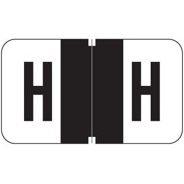 Imagem de Doctor Stuff - File Folder Labels, Alphabet Letter H, Ringbook Sheets, Jeter 5800 - JTAM Series Compatible Alpha Stickers, Black, 15/16" x 1-5/8", 240 Labels