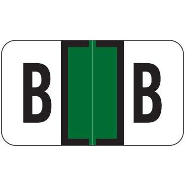 Imagem de Doctor Stuff - File Folder Labels, Alphabet Letter B, Ringbook Sheets, Jeter 5800 - JTAM Series Compatible Alpha Stickers, Dark Green, 15/16" x 1-5/8", 240 Labels
